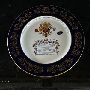 Vintage 1980’s Aynsley Royal Wedding Commemorative Plate. Rare Find. Exc. Cond.